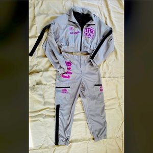 LF The Brand gray jacket with streetwear cargo pants size M